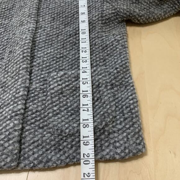 Women's Gap Boucle Grey Boy Wool Blend Coat Jacket Winter Sz 4 - Picture 8 of 9
